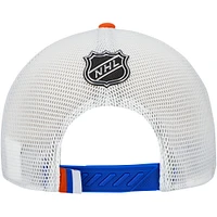 Men's Fanatics Royal/White New York Islanders Authentic Pro Draft Podium Trucker Adjustable Hat