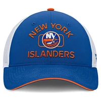 Casquette de camionneur authentique Pro Rink Fanatics Royal/White New York Islanders pour homme