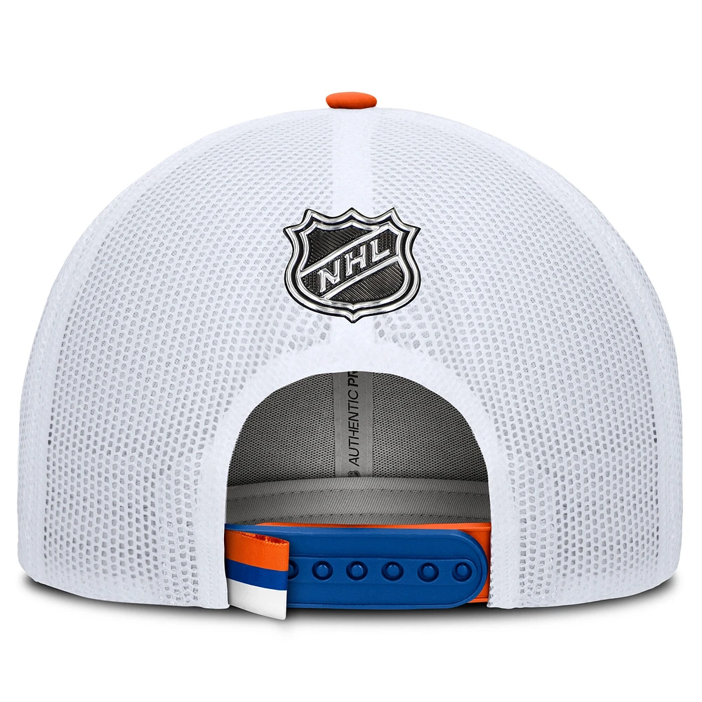 Casquette de camionneur authentique Pro Rink Fanatics Royal/White New York Islanders pour homme