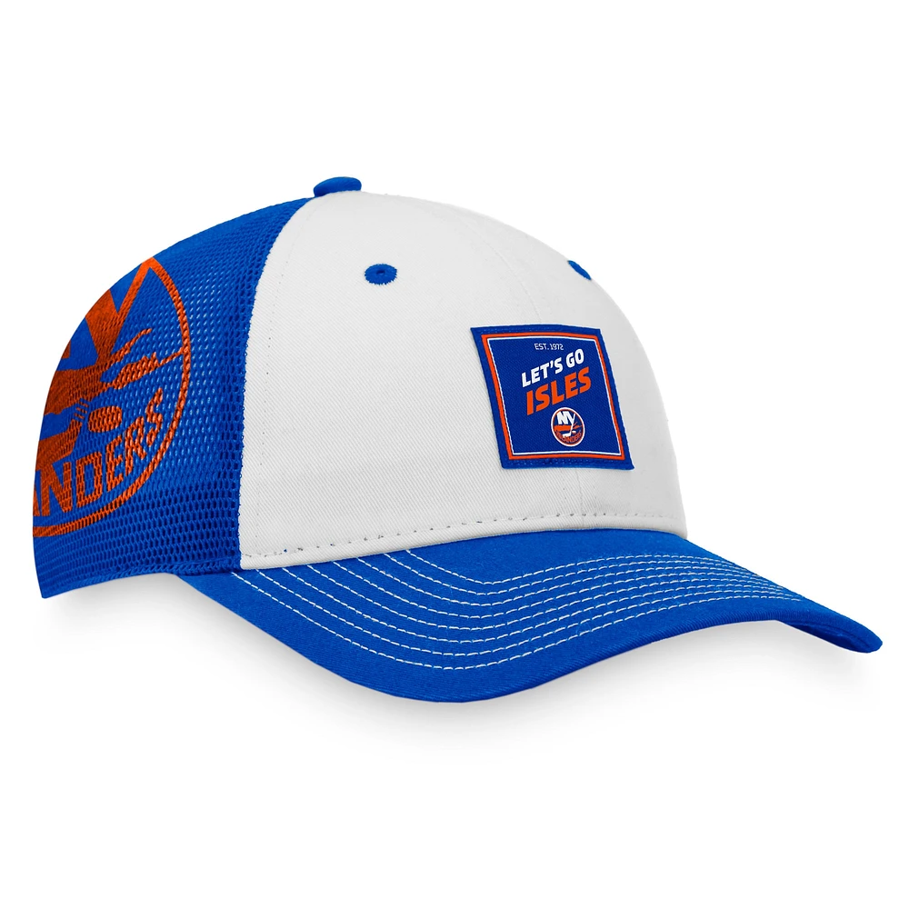 Casquette Snapback Fanatics Royal/Blanc New York Islanders Block Party pour hommes