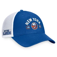 Men's Fanatics Royal/White New York Islanders Free Kick Trucker Adjustable Hat