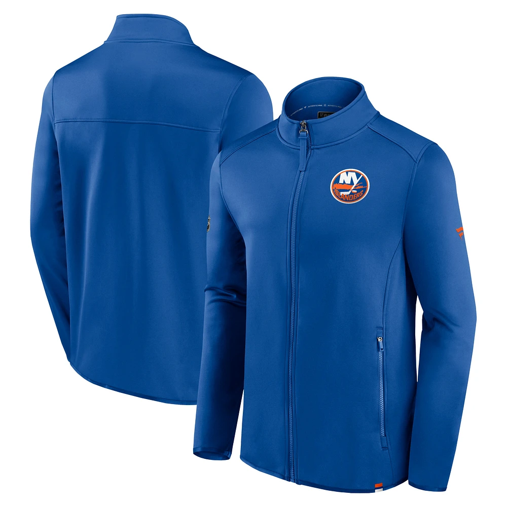 Veste entièrement zippée Fanatics Royal New York Islanders Authentic Pro pour hommes