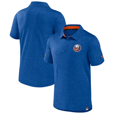 Polo en jacquard authentique Pro Fanatics Royal New York Islanders pour homme