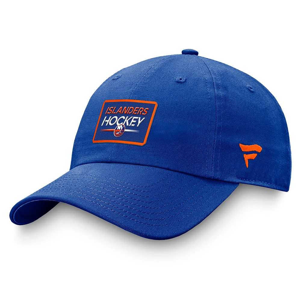 Casquette réglable authentique Pro Prime Fanatics Royal New York Islanders pour hommes