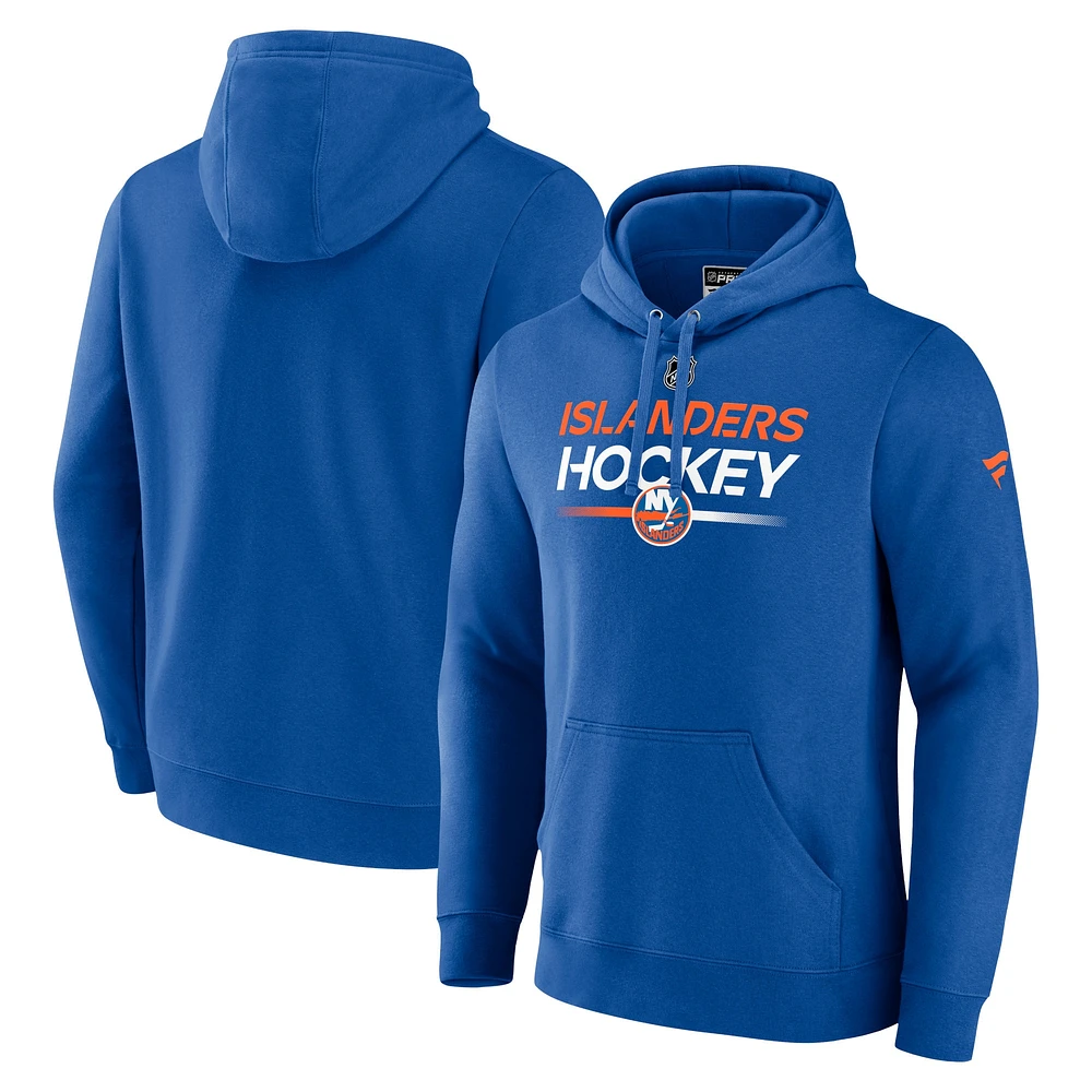 Men's Fanatics  Royal New York Islanders Authentic Pro Pullover Hoodie