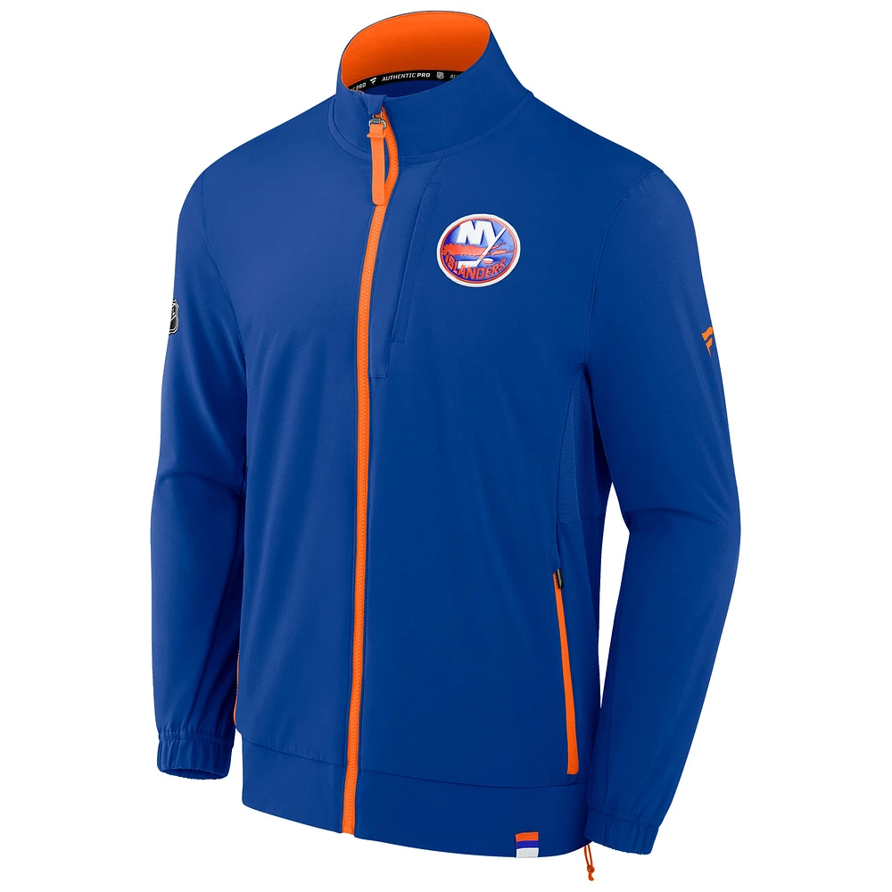 Men's Fanatics  Royal New York Islanders Authentic Pro Rink Coaches Full-Zip Jacket
