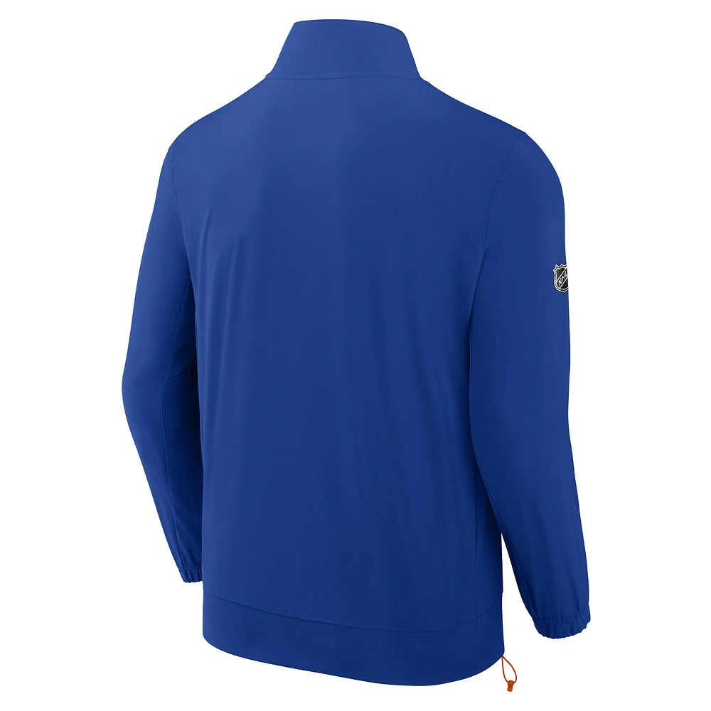 Men's Fanatics  Royal New York Islanders Authentic Pro Rink Coaches Full-Zip Jacket