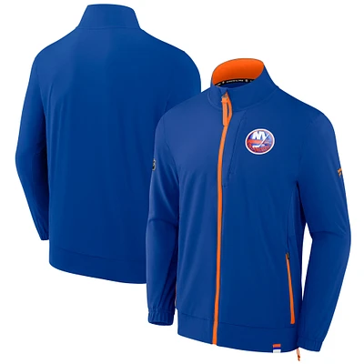 Men's Fanatics  Royal New York Islanders Authentic Pro Rink Coaches Full-Zip Jacket