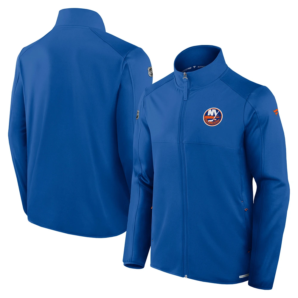 Veste polaire entièrement zippée Fanatics Royal New York Islanders Authentic Pro Rink pour homme