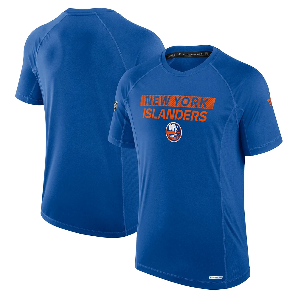 T-shirt technique authentique Pro Rink des New York Islanders de Fanatics Royal pour homme