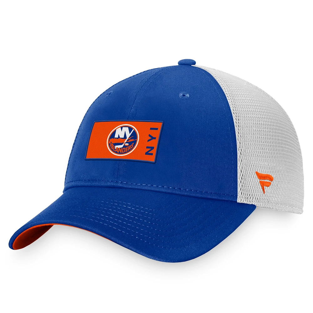 Men's Fanatics Royal New York Islanders Authentic Pro Rink Trucker Snapback Hat