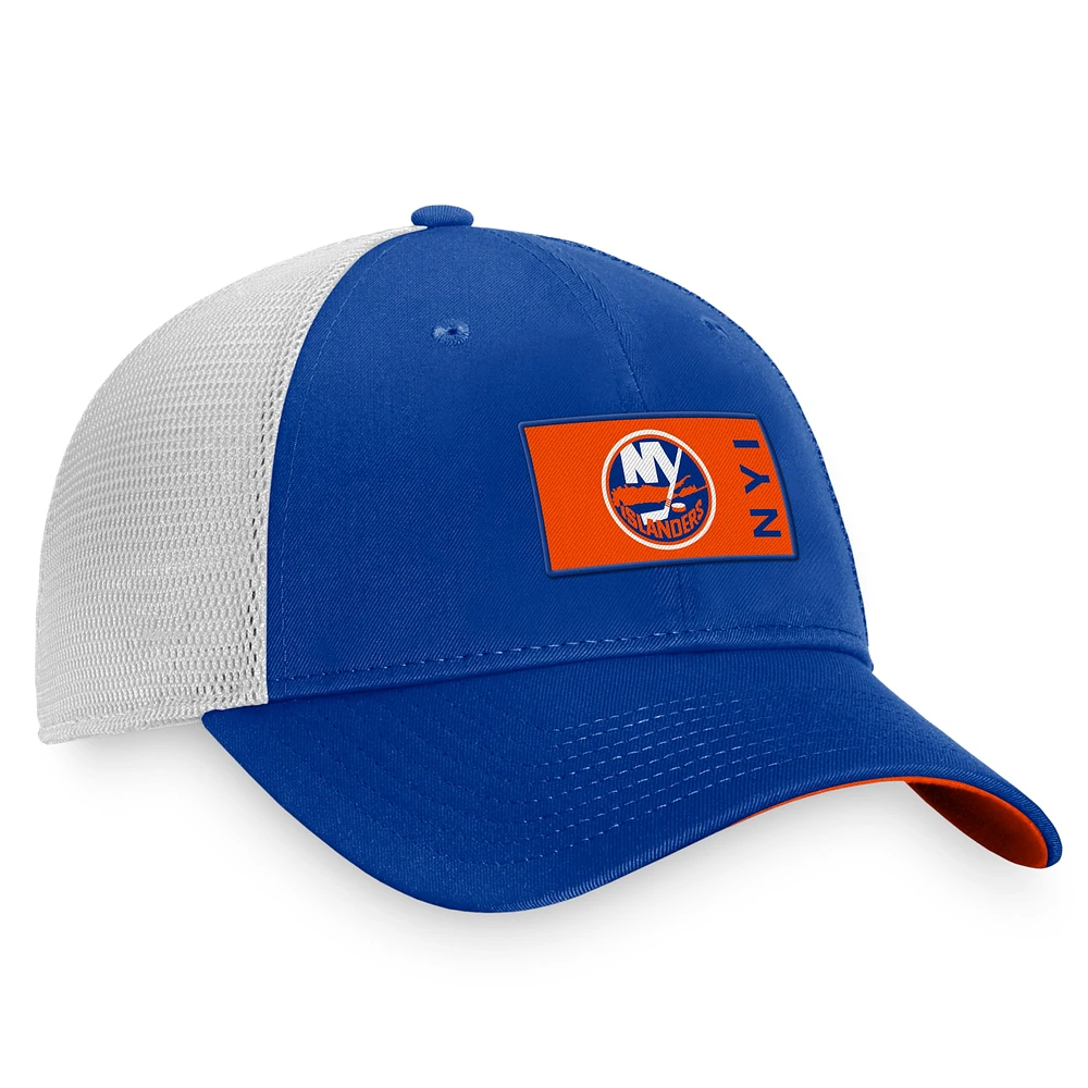 Men's Fanatics Royal New York Islanders Authentic Pro Rink Trucker Snapback Hat