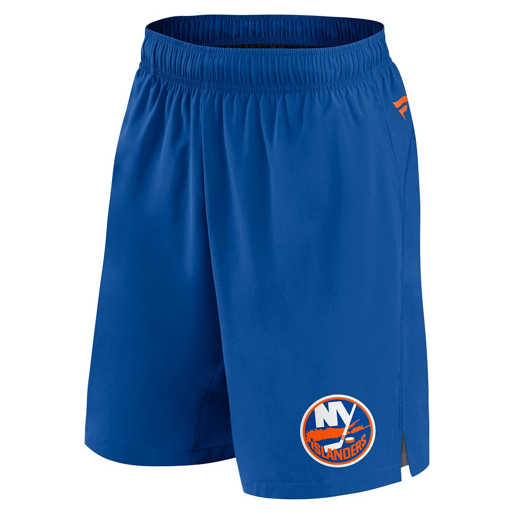 Short authentique Pro Tech Fanatics Royal New York Islanders pour hommes