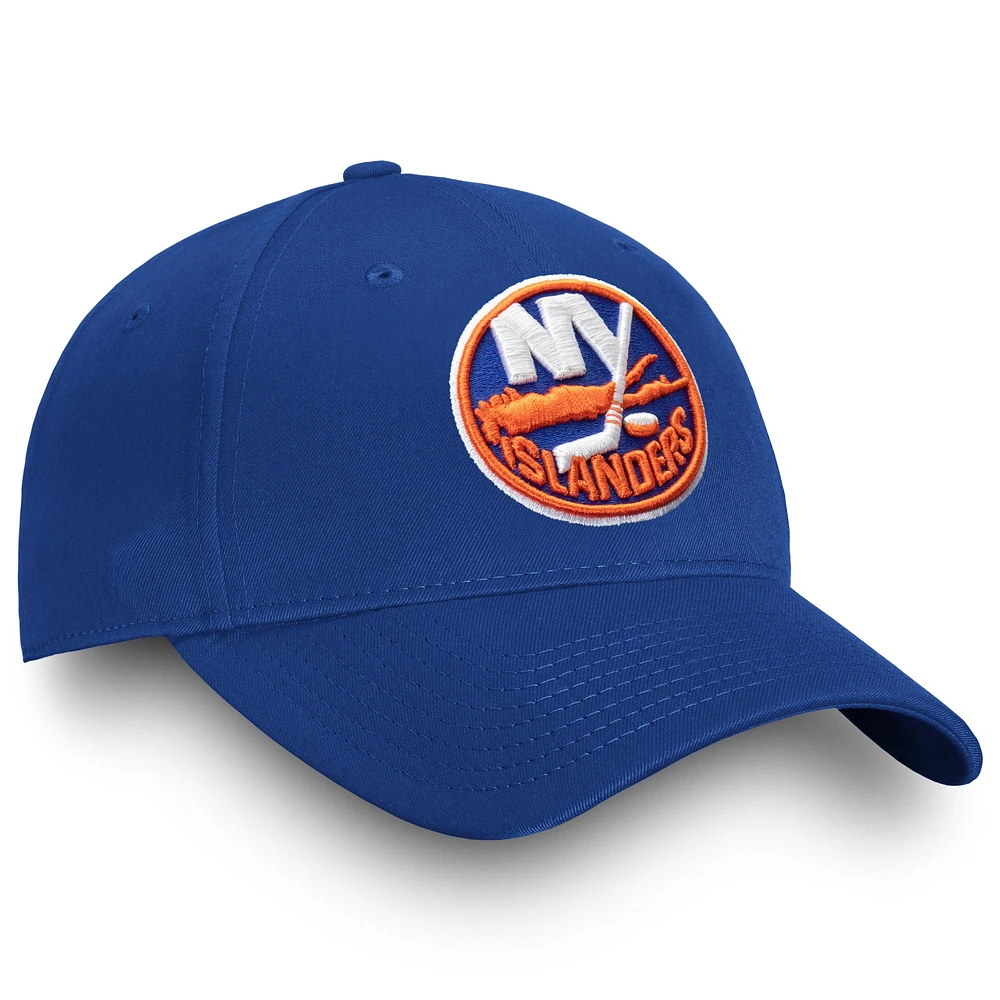 Casquette réglable Fanatics Royal New York Islanders Core pour hommes