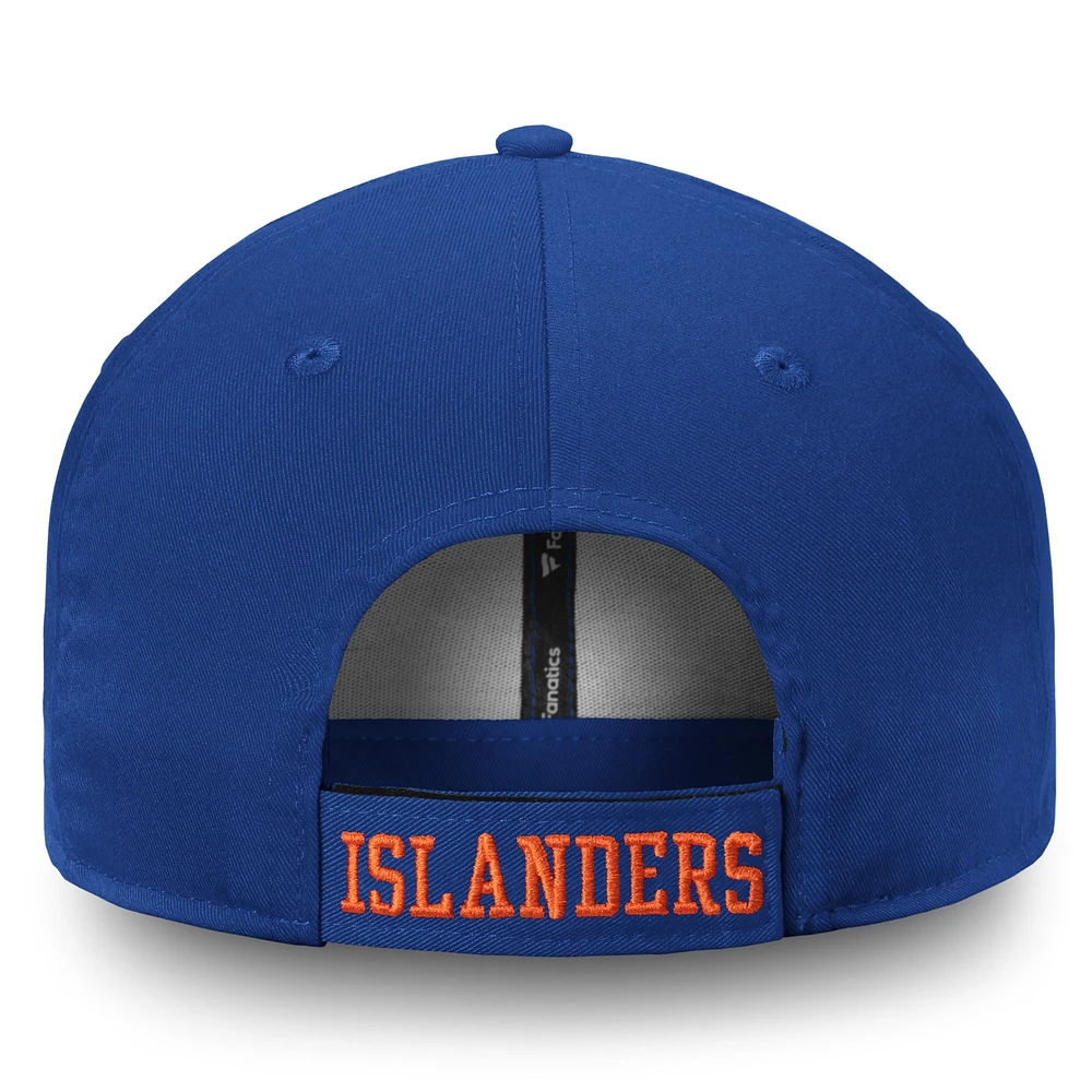 Casquette réglable Fanatics Royal New York Islanders Core pour hommes