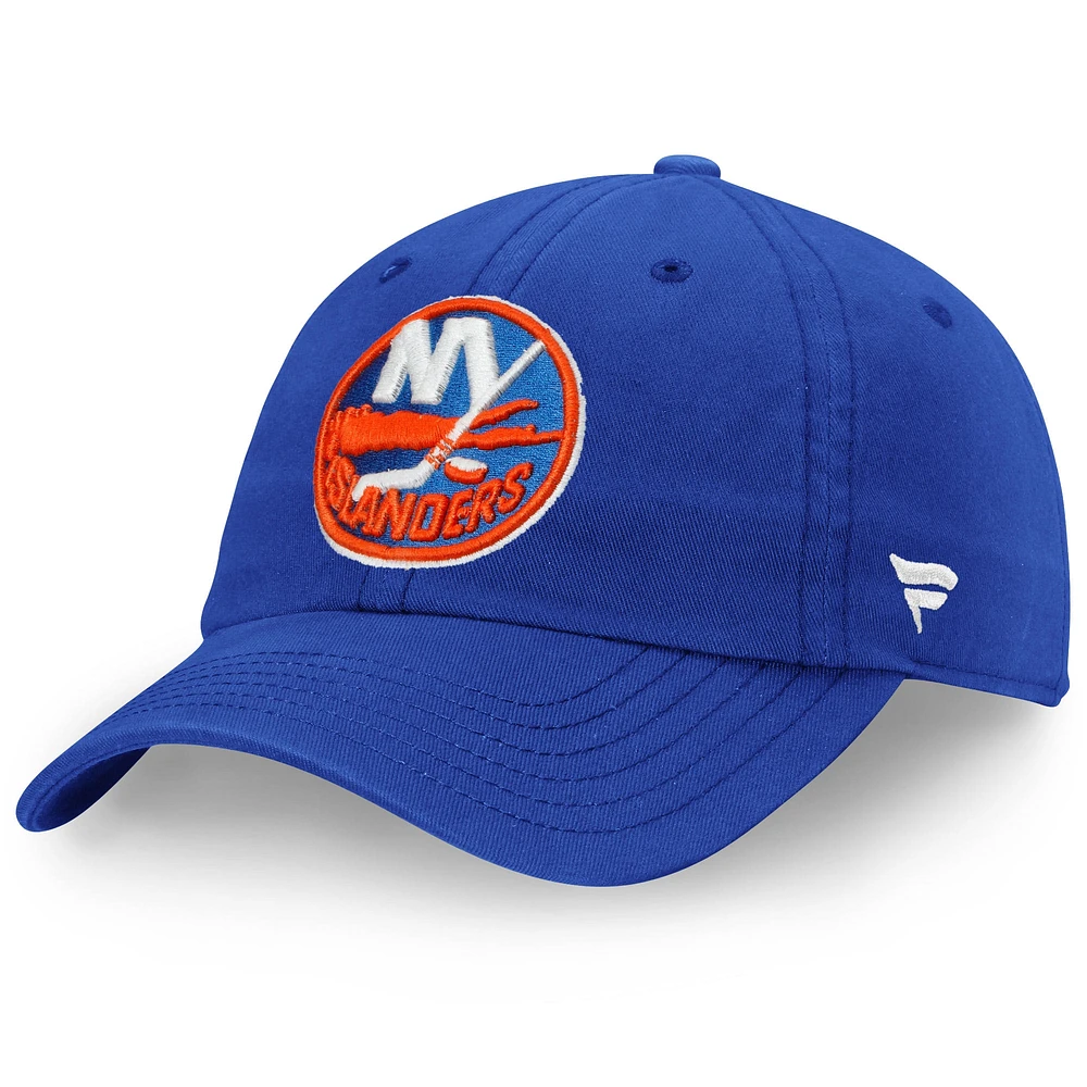 Casquette réglable avec logo principal Fanatics Royal New York Islanders Core pour hommes