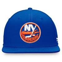 Casquette Snapback avec logo principal Fanatics Royal New York Islanders pour hommes