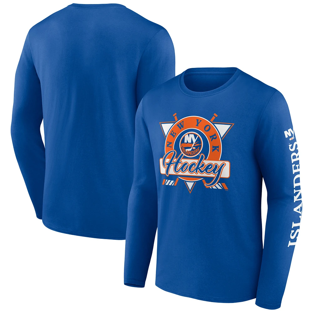 T-shirt à manches longues Fanatics Royal New York Islanders Rinkside pour hommes