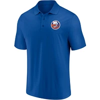 Polo Fanatics Royal New York Islanders pour hommes avec séquence de victoires