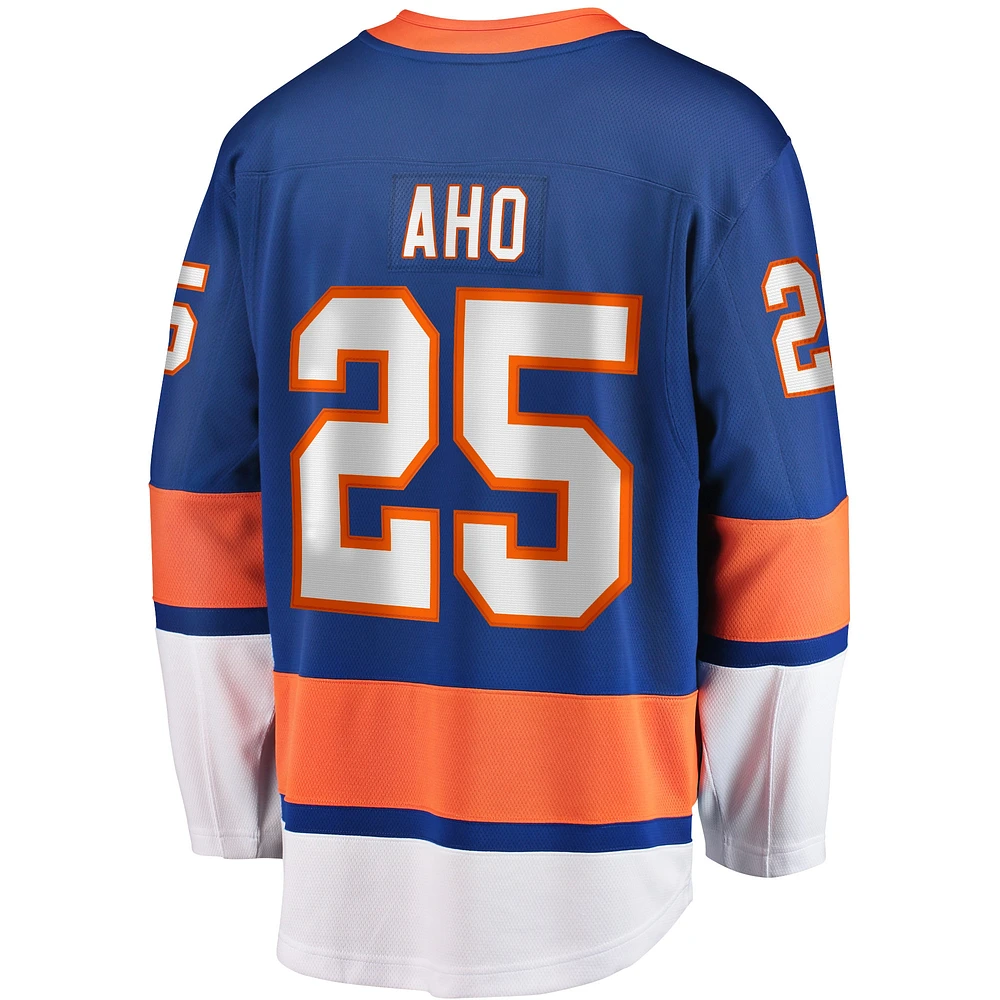 Fanatics pour hommes Sebastian Aho Royal New York Islanders Maillot de joueur échappé à domicile