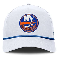 Men's Fanatics White New York Islanders Rope A-Frame Adjustable Hat