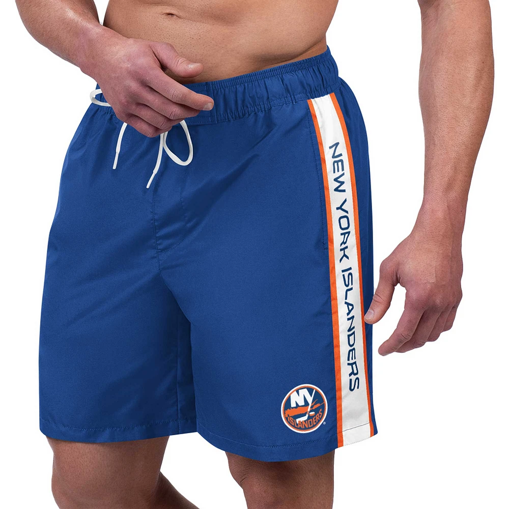 Maillot de bain Streamline Volley G-III Sports by Carl Banks Royal New York Islanders pour hommes