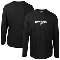 Men's Levelwear  Black New York Islanders Oscar City Capsule Long Sleeve T-Shirt