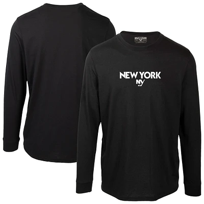 Men's Levelwear  Black New York Islanders Oscar City Capsule Long Sleeve T-Shirt