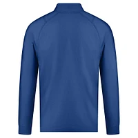 Men's Levelwear Royal New York Islanders Theory Insignia Core Raglan Quarter-Zip Pullover Top