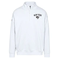 Sweat-shirt à glissière quart de tour Murray City Capsule pour homme, blanc, Levelwear