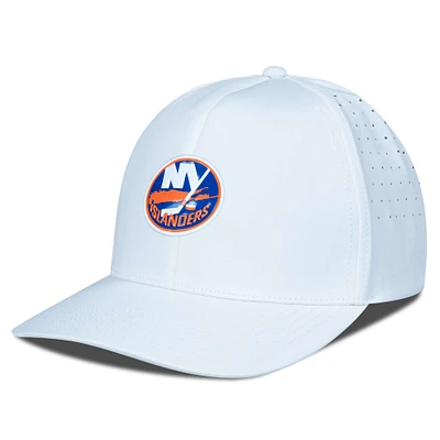 Casquette Zeta Insignia Core Flex blanche pour homme des Islanders de New York Levelwear
