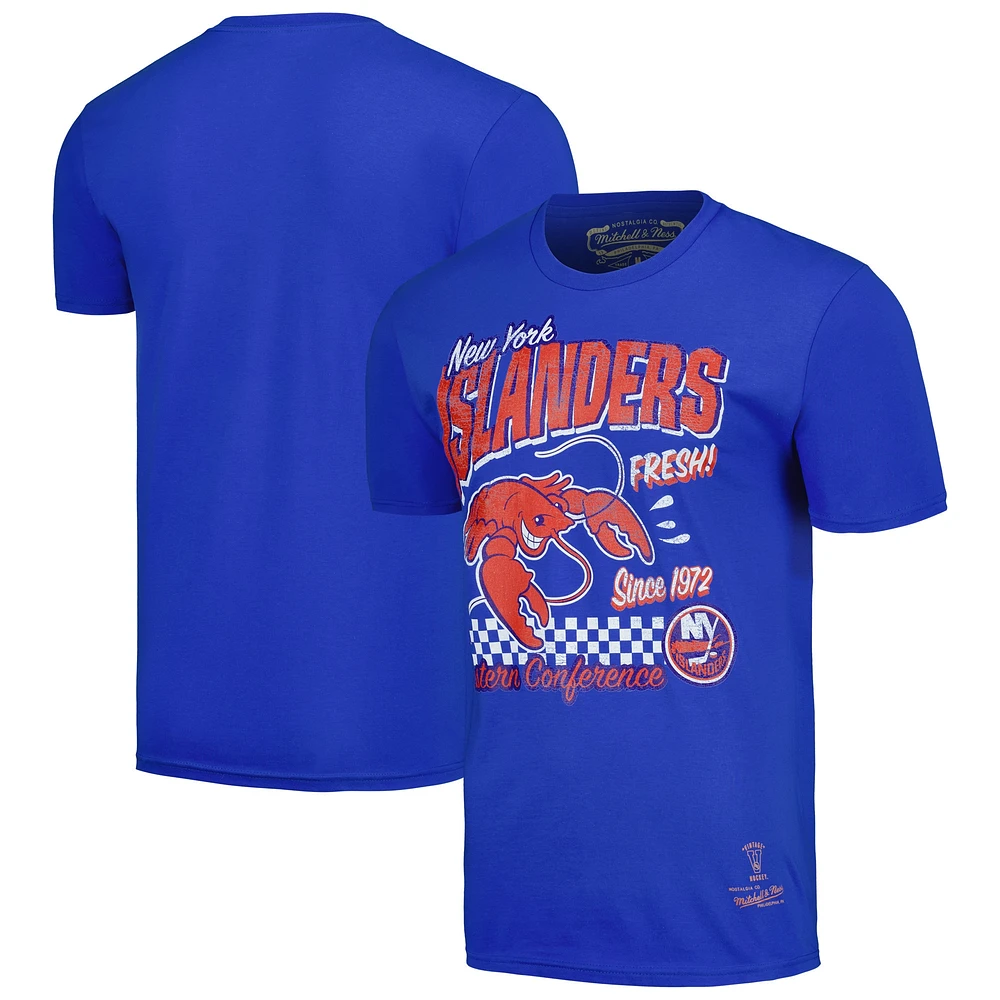 T-shirt de fruits mer Mitchell & Ness Royal New York Islanders pour hommes