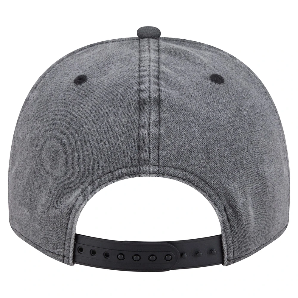 Men's New Era  Charcoal New York Islanders Throwback Washed A-Frame Pre-Curved 9FIFTY Snapback Hat