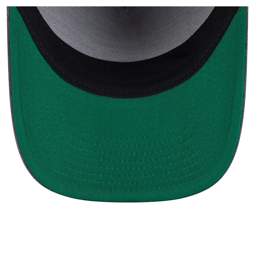 Men's New Era  Charcoal New York Islanders Throwback Washed A-Frame Pre-Curved 9FIFTY Snapback Hat