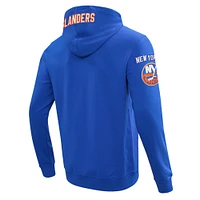 Veste à capuche entièrement zippée en chenille classique Pro Standard Royal New York Islanders pour hommes