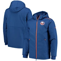 Veste à capuche entièrement zippée Royal New York Islanders Authentic Pro Rink Parka pour homme