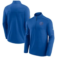 Veste de voyage et d'entraînement à glissière quart tour pour homme Royal New York Islanders Authentic Pro