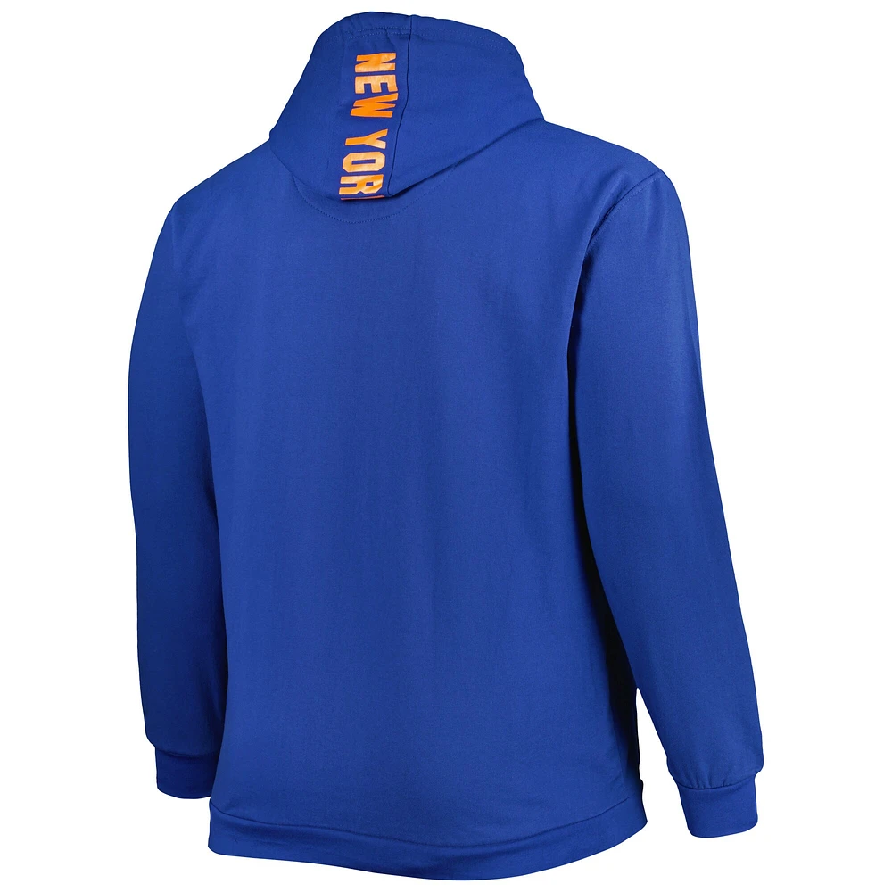 Men's Royal New York Islanders Big & Tall Fleece Pullover Hoodie