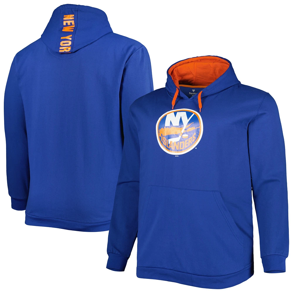 Men's Royal New York Islanders Big & Tall Fleece Pullover Hoodie