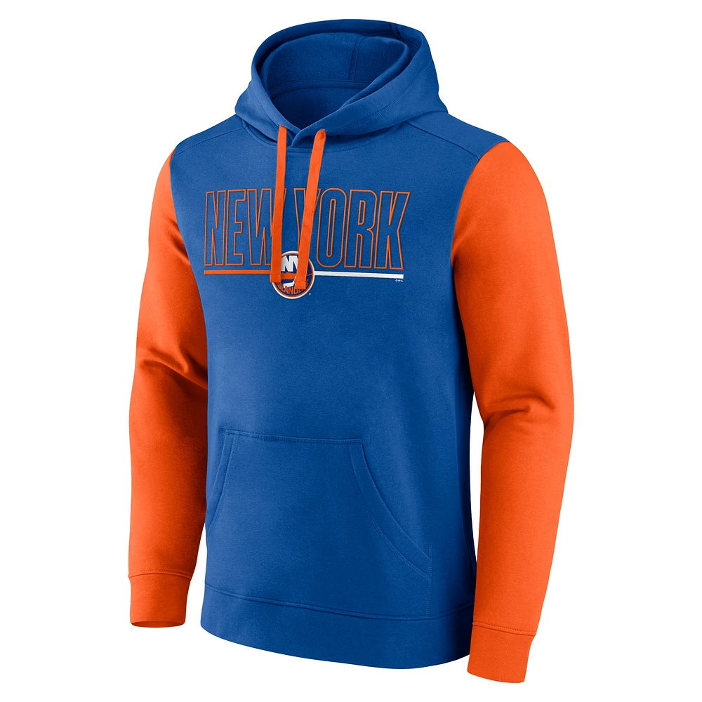 Sweat à capuche en polaire pour homme Royal New York Islanders Deliver