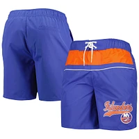 Men's Starter Royal New York Islanders Freestyle Volley Swim Shorts