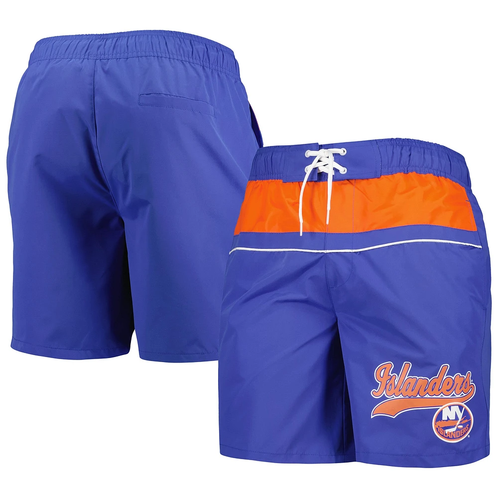 Short de bain Starter Royal New York Islanders Freestyle Volley pour homme