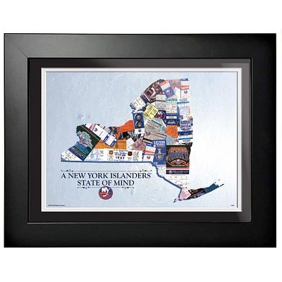Insulaires de New York - Oeuvre encadrée État d'esprit 12'' x 16''