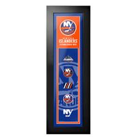 New York Islanders - 6'' x 22'' Logos to History Framed Art