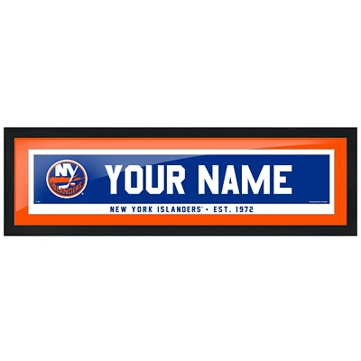Islanders de New York - Cadre photo de personnalisation d'équipe de 6'' x 22''