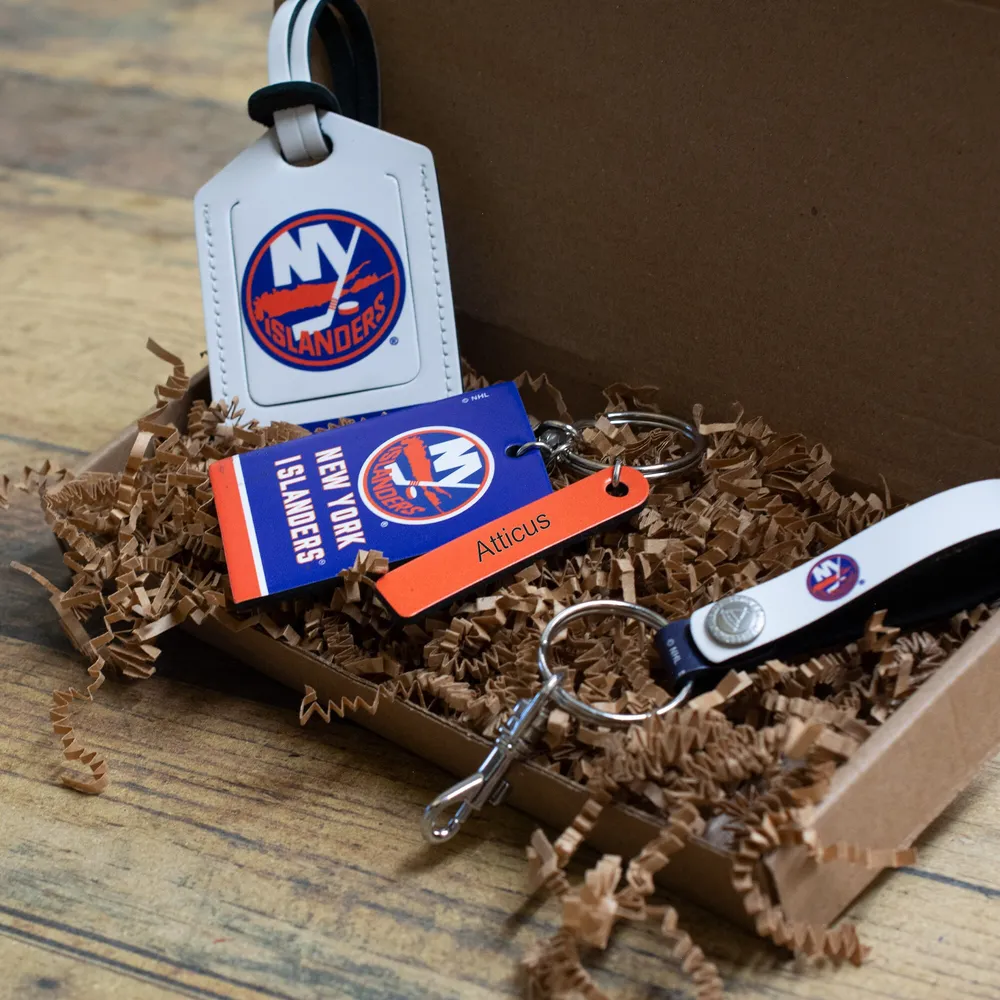 New York Islanders - Coffret cadeau trois pièces en cuir avec étiquette personnalisée
