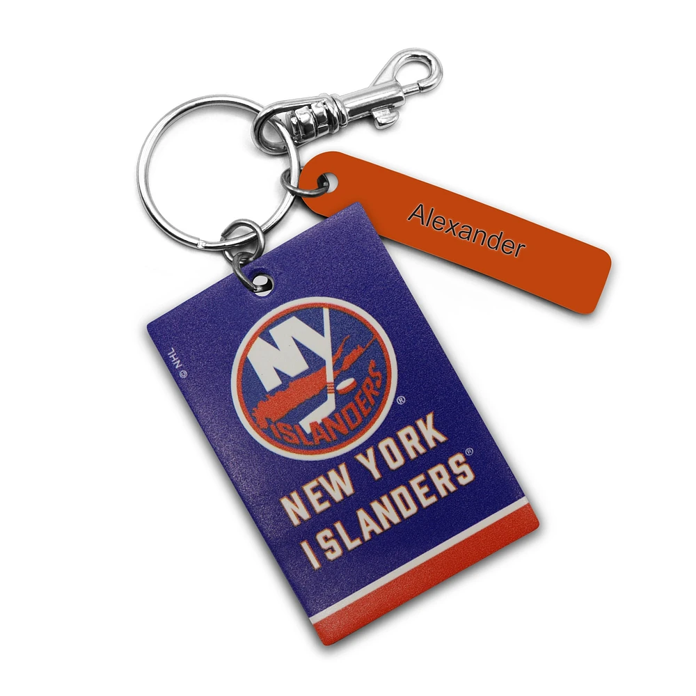 New York Islanders - Coffret cadeau trois pièces en cuir avec étiquette personnalisée