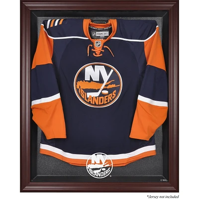 Vitrine de présentation encadrée en acajou pour maillot des Islanders de New York