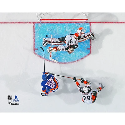Oliver Wahlstrom New York Islanders Unsigned Makes a Shot Goal Photograph
