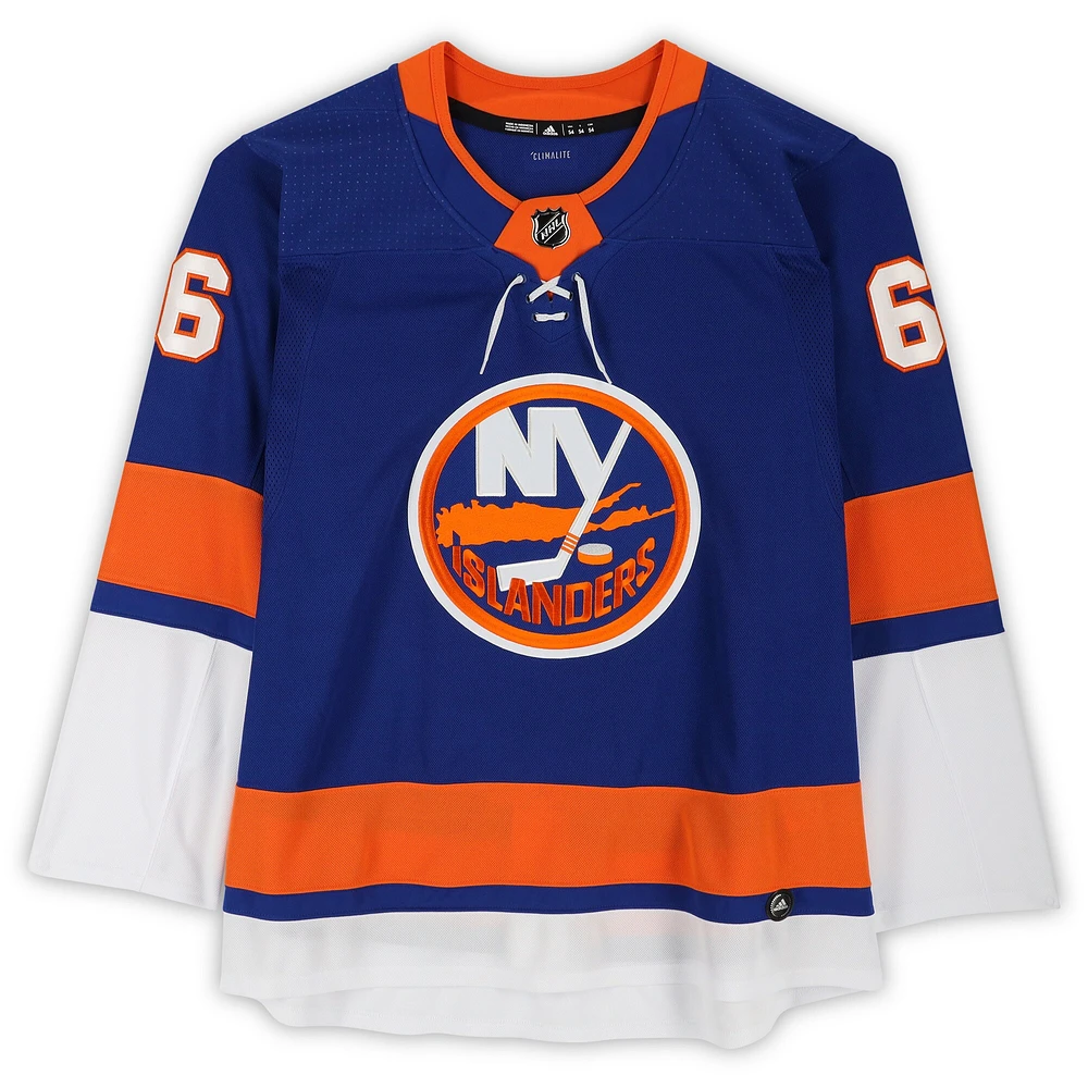 Maillot Adidas authentique bleu autographié par Ryan Pulock des Islanders de New York